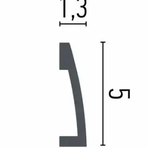 Brau decorativ Manavi din polimer rigid B24 - 5x1.3x200 cm dimensiuni