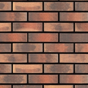 Caramida Aparenta Toulouse, rosu multicolor carbon, NF (240x71x14 mm) rost negru