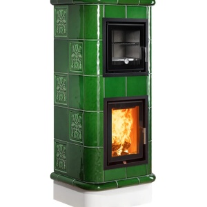 Chef - Soba pe lemne cu acumulare si cuptor, din maiolica - 8,6 kW CF 011