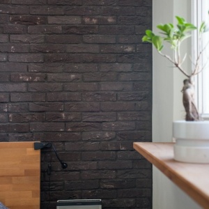 Perete decorativ placat cu caramida WDF Ravenzwart