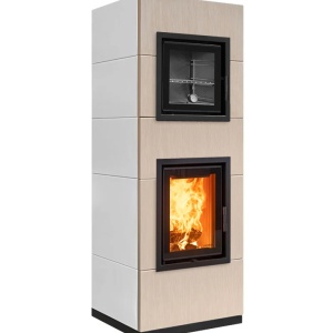 Cook - Soba pe lemne cu acumulare si cuptor, din maiolica - 8,6 kW CK 005