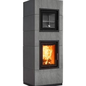 Cook - Soba pe lemne cu acumulare si cuptor, din maiolica - 8,6 kW CK 016