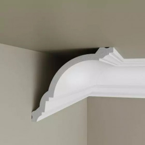 Cornisa decorativa tavan Manavi C18 din polimer rigid 11x12.4x200 cm