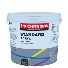 Isomat ACRYL STANDARD - vopsea lavabila, alba, mata, pentru exterior