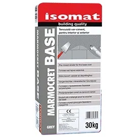 Isomat MARMOCRET-BASE - mortar de ciment, pentru stratul de tencuiala, gri