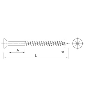 Koelner UC - surub pentru PAL si OSB schita 1 60-200 mm lungime