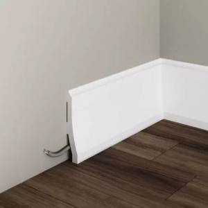 Plinta de podea decorativa Manavi S21 din polimer rigid 12x2.5x200 cm