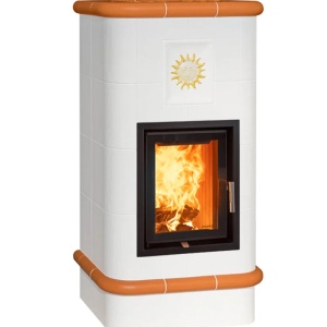 Quadra 4 Levels - Soba pe lemne cu acumulare, din maiolica - 8,2 kW QD 043