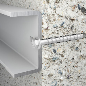 RawlPlug R-HLX-HF-ZF - Surub pentru beton cu cap hexagonal si saiba integrata imagine in beton