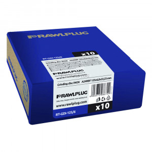 RawlPlug RT-GDI - disc de slefuit pentru otel inoxidabil ambalaj