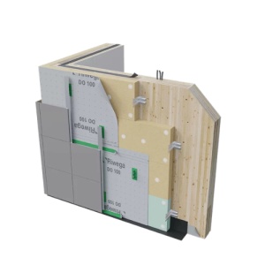 Riwega DO 100 - Membrana de difuzie impermeabila la apa si permeabila la vapori pentru fatade ventilate aplicare