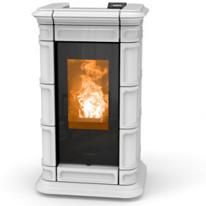 Soba pe peleti Thermorossi Saint Moritz Natural Plus Evo 11,4 kW alb