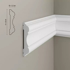 Brau de perete decorativ Manavi B14 din polimer rigid 10.1x2.2x200 cm