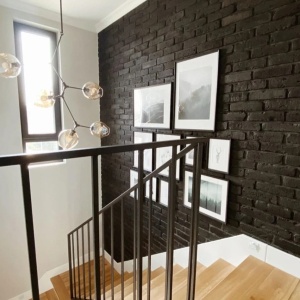 Caramida aparenta Old Brick Slim Tile, Black Impregnated, 210x60x9 mm