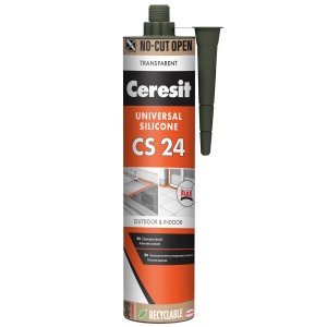 Ceresit CS 24 - Silicon universal cu elasticitate 20% pentru interior si exterior, 280ml transparent
