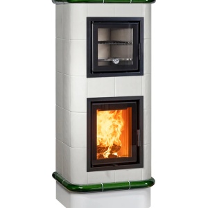 Chef - Soba pe lemne cu acumulare si cuptor, din maiolica - 8,6 kW CF 003