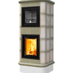Chef - Soba pe lemne cu acumulare si cuptor, din maiolica - 8,6 kW CF 029