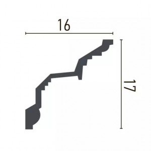 Cornisa decorativa Manavi C918 din poliuretan 17x16x200 cm