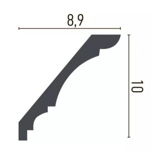 Cornisa decorativa Manavi C930F din poliuretan flexibil 8.9x10x200 cm