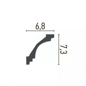 Cornisa decorativa Manavi P807 din poliuretan 6.8x7.3x200 cm