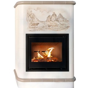 Creta 5 Levels - Soba pe lemne cu acumulare, din maiolica - 8,4 kW CC 006