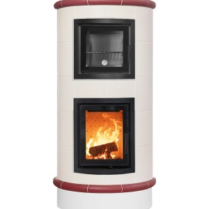Gourmet - Soba pe lemne cu acumulare si cuptor, din maiolica - 8,6 kW GR 006