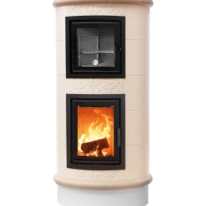 Gourmet - Soba pe lemne cu acumulare si cuptor, din maiolica - 8,6 kW GR 019