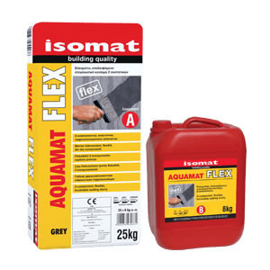 Isomat AQUAMAT FLEX - Mortar Hidroizolant Flexibil pentru Terase, Balcoane, Rezervoare 33 kg