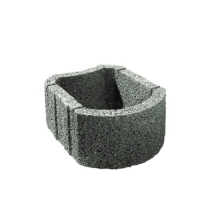 Jardiniera beton Drop Flor 40x30x20 cm, gri, pentru flori si amenajari gradina