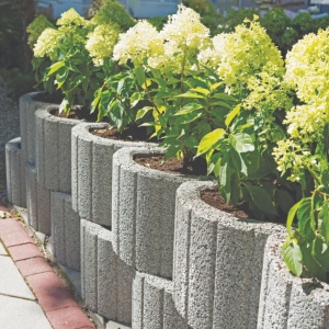 jardiniera Rondo gri pentru curte si alei