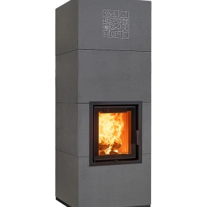 Maxi - Soba pe lemne cu acumulare, din maiolica - 8,3 kW, model gri MX 025
