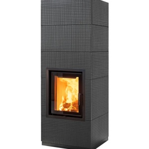 Medium - Soba pe lemne cu acumulare, din maiolica - 8,2 kW, model gri MD 005