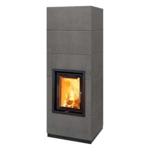 Medium - Soba pe lemne cu acumulare, din maiolica - 8,2 kW, model gri