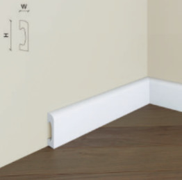 Plinta de podea decorativa Manavi din polimer rigid S1 5x1.5x200 cm