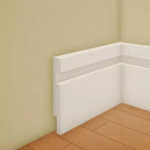 Plinta de podea decorativa Manavi S29 din polimer rigid 11.5x1.8x200 cm