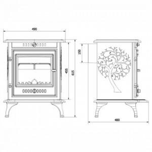 Soba Fonta pe lemne P10 - 6.8 kW ECO 