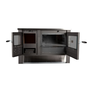 Soba pe Lemne cu Plita si Cuptor din Inox, 10.5 kW, 900x850x510 mm