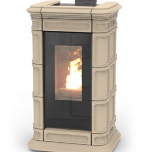 Soba pe peleti Saint Moritz Idra 14 Thermorossi 13,7 kW dotted beige