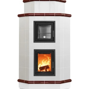 Souffle - Soba pe lemne cu acumulare si cuptor, din maiolica - 8,6 kW SF 011