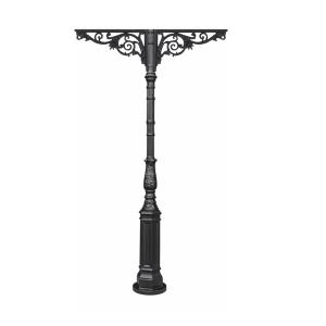 Stalp decorativ din fonta cu 2 console Acant Boom 2700 mm