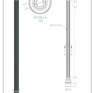 stalp lungime 2840 mm pentru exterior