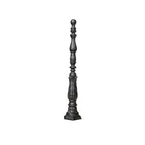 Stalp stradal decorativ din fonta, 120 cm, negru