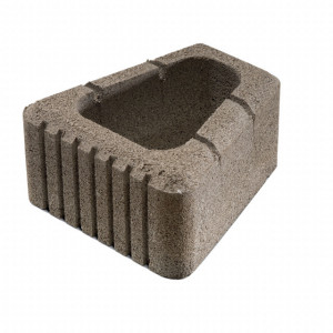 Triflor - jardiniera pentru gradina, 30 x 15 x 30 x 15 cm, maro deschis