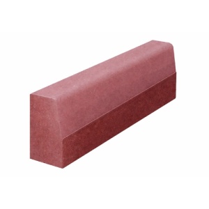 Bordura beton BDZ Rosu 50x15x25 cm pentru delimitare trafic si trotuare