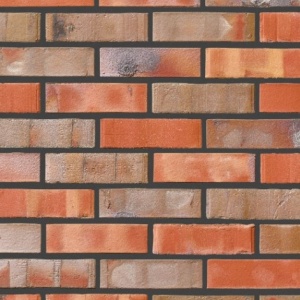 Caramida Aparenta Dublin 50-50, rosu portocaliu maro multicolor, NF (240x71x14 mm) rost antracit
