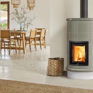 Chef - Soba pe lemne cu acumulare si cuptor, din maiolica - 8,6 kW