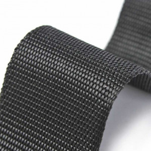 Chinga ancorare solar 5 cm x 50 m, material textil tratat UV, negru lucios