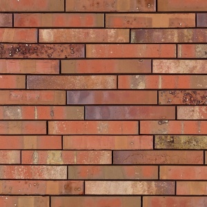 Coltar mic klinker Terca Archipolis Volt Red 210x40x23 mm