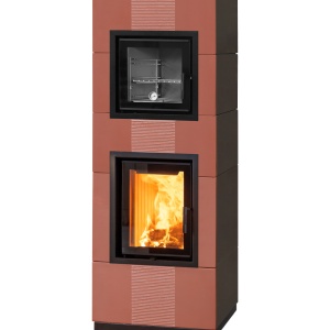 Cook - Soba pe lemne cu acumulare si cuptor, din maiolica - 8,6 kW CK 020