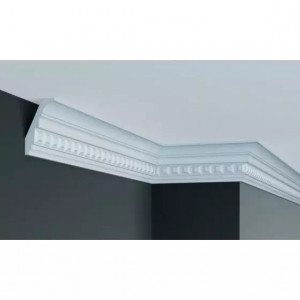 Cornisa decorativa Manavi C704F din poliuretan flexibil 8.6x5x244 cm